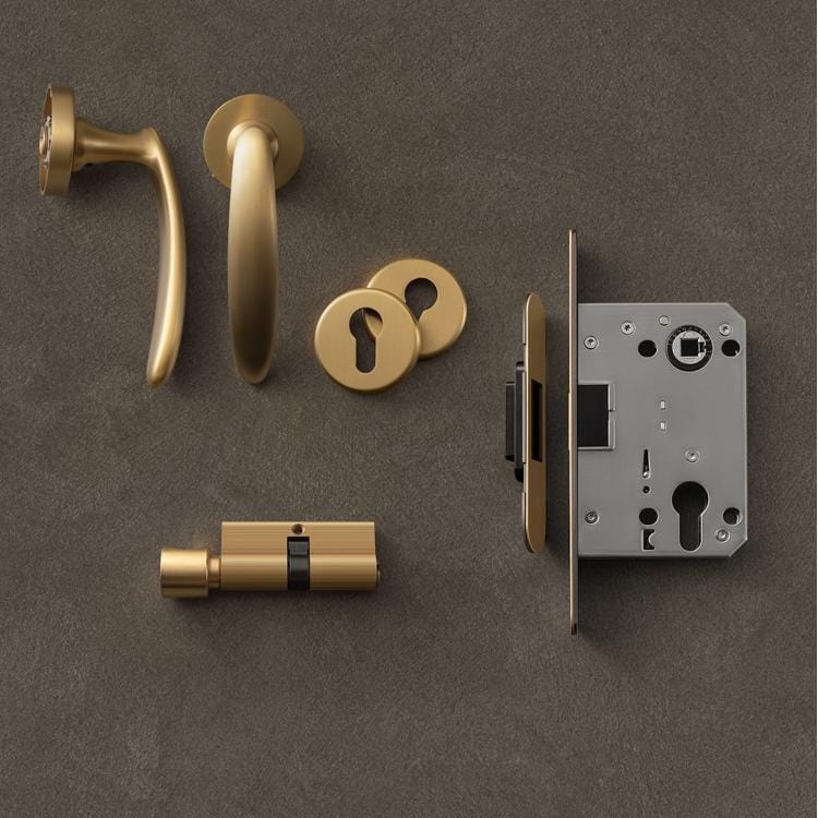 Pure Copper Natural Antibacte Luxury Bedroom Door Lock Set