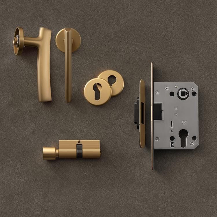 Branches Pure Copper Interior Door Lock Bedroom Silent Lock for Home