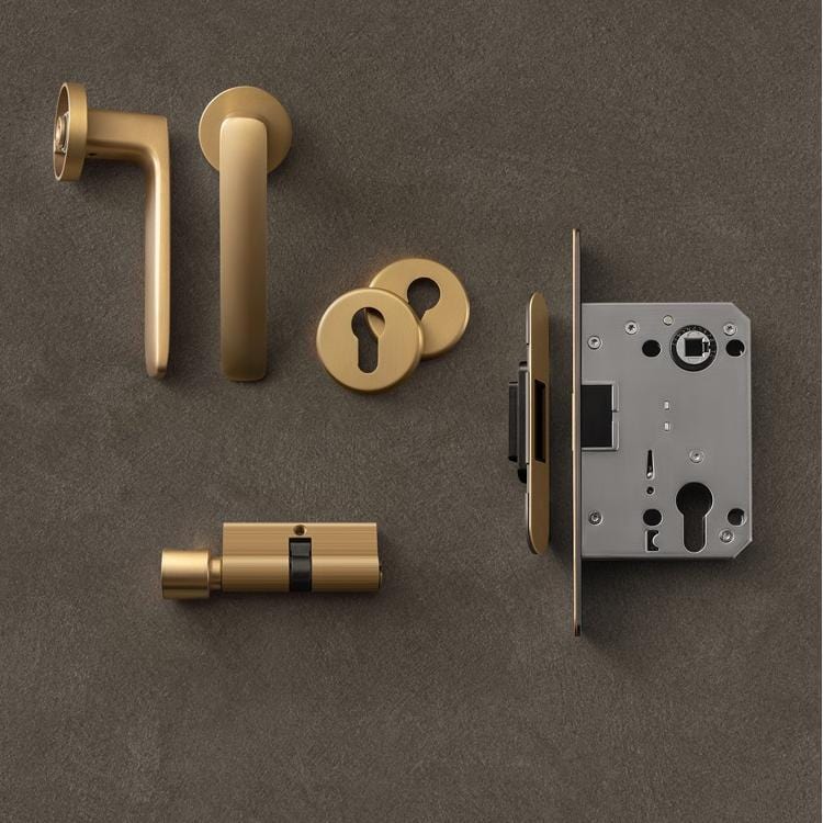 Modern Pure Copper Interior Door Lock Minimalist Luxury Villa Door Handle