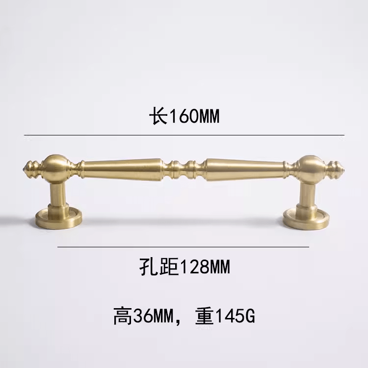 Goo-Ki 5'' Hole Center / 2 Pack French Light Luxury Cabinet Handles Solid Copper Furniture Drawer Long Pulls