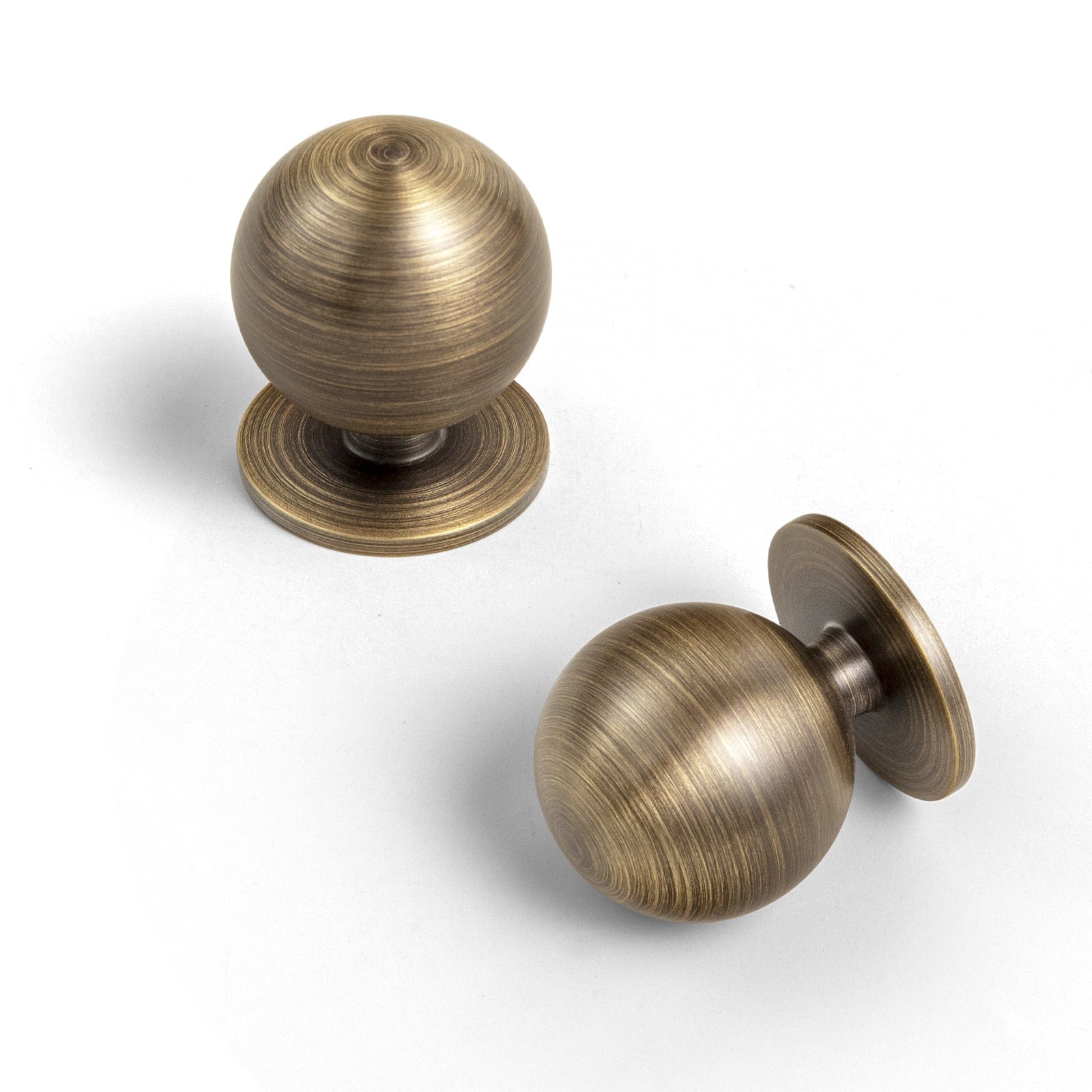 Goo-Ki Antique Brass / 1.2'' Diameter Knob / 6 Pack Solid Brass Cabinet Knobs Exquisite Hardware for Kitchen Distinctive Knobs