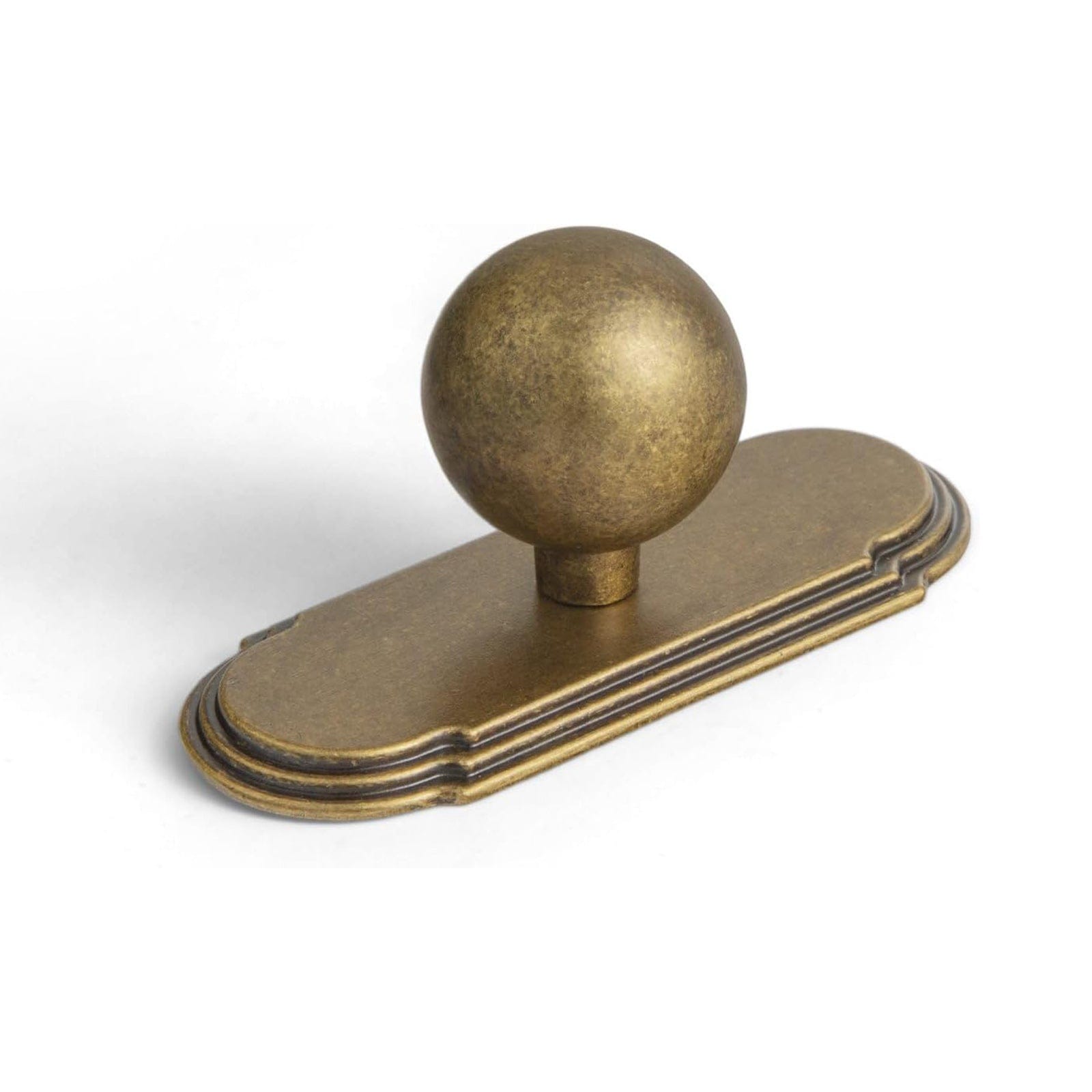 Goo-Ki Antique Brass / 1.2'' Knob With Back Plate / 6 Pack Modern Cabinet Pull Luxurious Drawer Wardrobe Pulls Kitchen