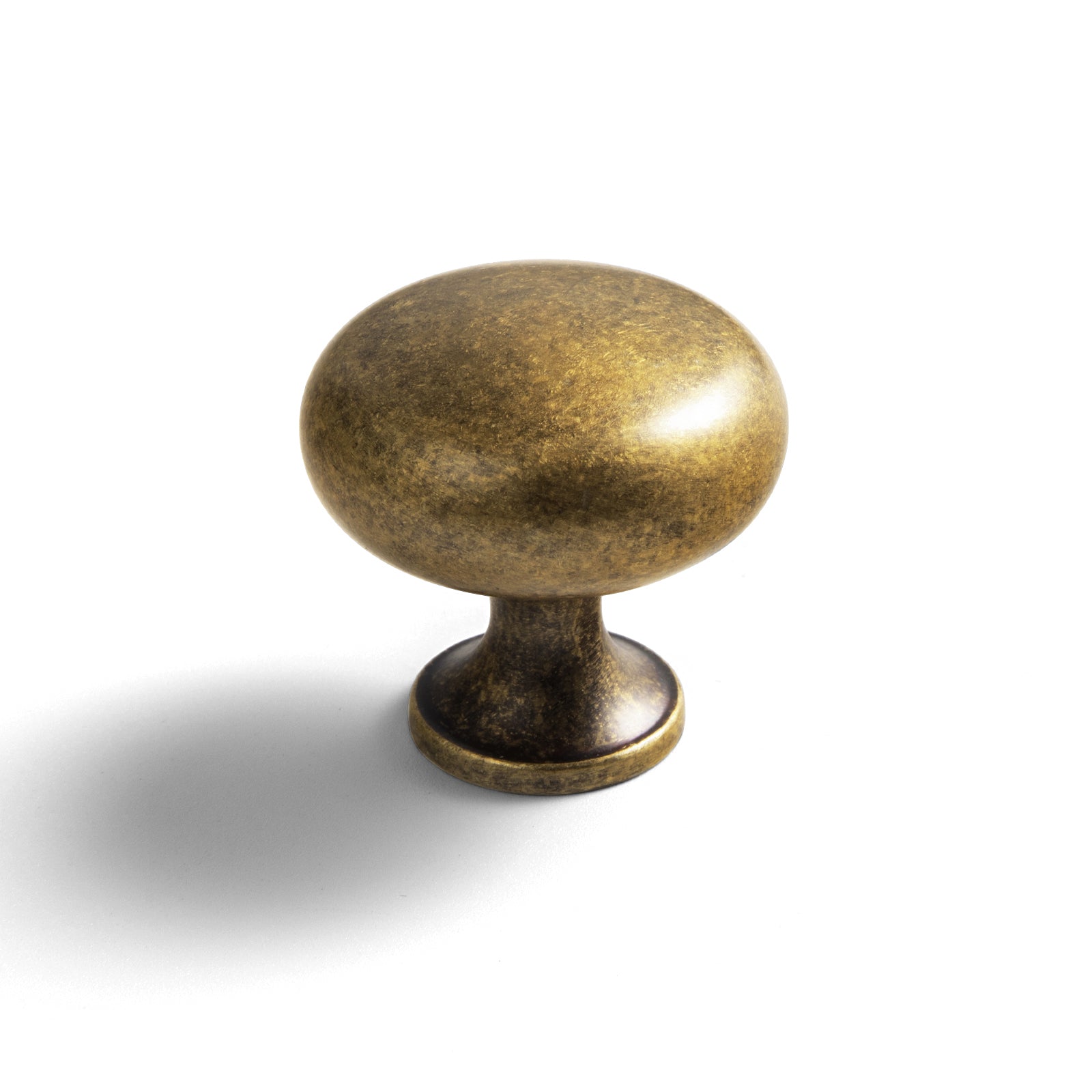 Goo-Ki Antique Brass / 1.5'' Knob / 6 Pack Multi-colored Classic Drawer Knob Mushroom Round Cabinet Knob