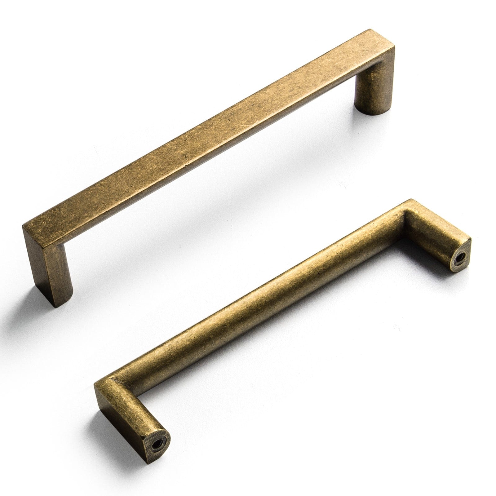 Goo-Ki Antique Brass / 3'' Hole Center / 6 Pack Long Cabinet Bar Pulls Antique Vintage Brass Solid Drawer Handles