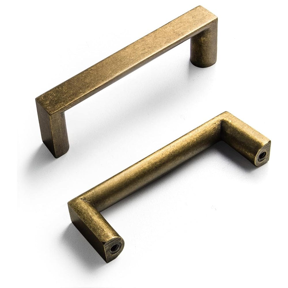 Goo-Ki Antique Brass / 3'' Hole Center / 6 Pack Long Cabinet Bar Pulls Antique Vintage Brass Solid Drawer Handles