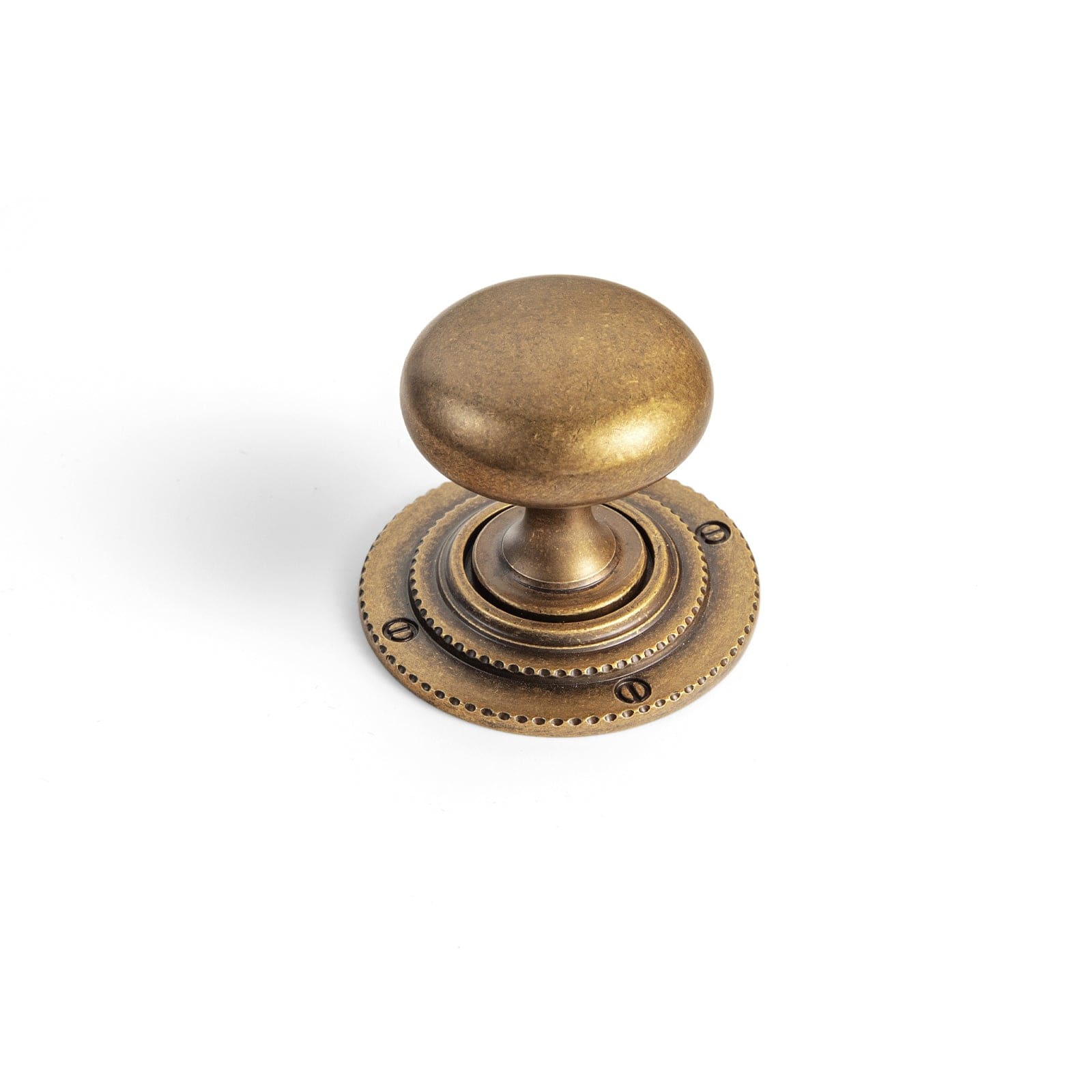 Goo-Ki Antique Brass / A39 / 6 Pack Antique Brass Zinc Alloy Cabinet Knob with Back Plate Single Hole Center Cabinet Hardware for Bedroom Kitchen