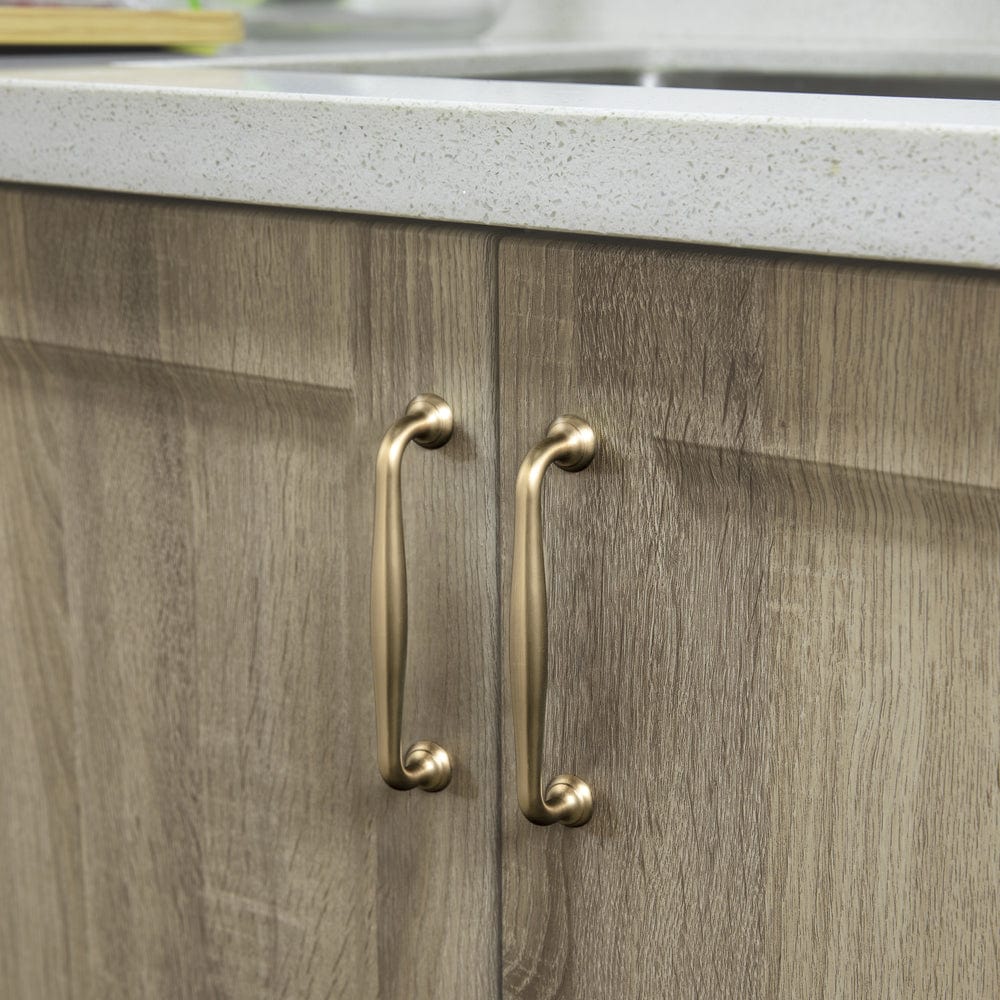 Goo-Ki Antique Brass Cabinet Pulls Solid Drawer Handles for Kitchen