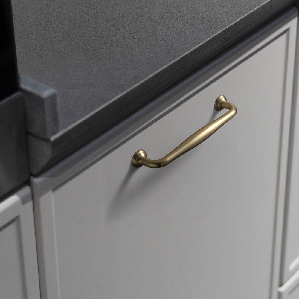 Goo-Ki Antique Brass Cabinet Pulls Solid Drawer Handles for Kitchen