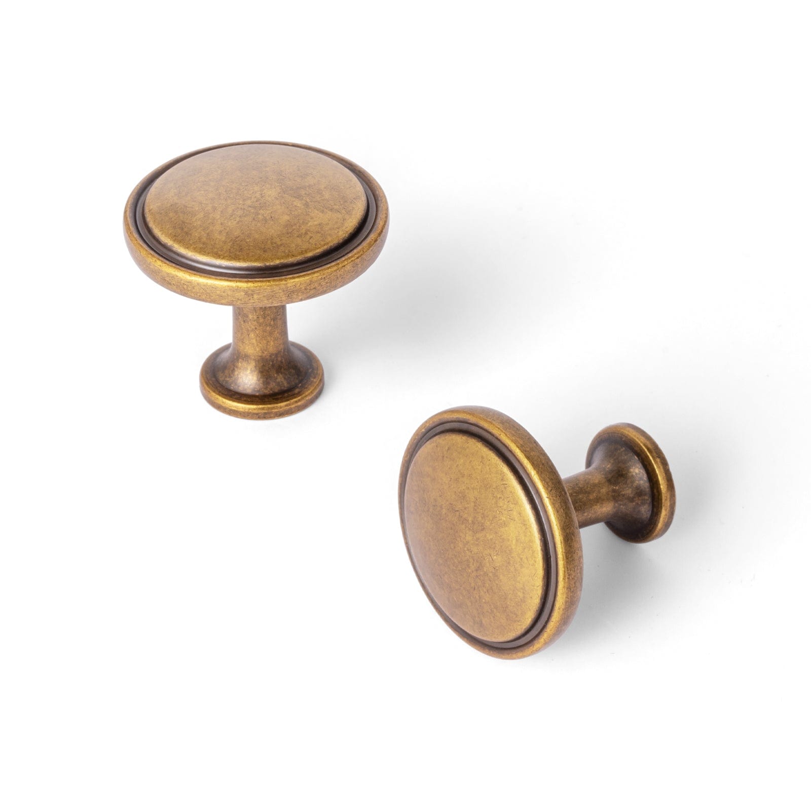 Goo-Ki Antique Brass / Knob / 12 Pack Vintage Retro Brass Drawer Knob Kitchen Hardware Single Hole Cabinet Knobs