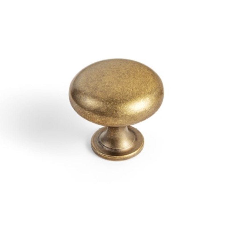 Goo-Ki Antique Brass / Mushroom Knob / 6 Pack Distressed Antique Brass Cabinet Pulls American Style Drawer Pulls Retro Furniture Knob