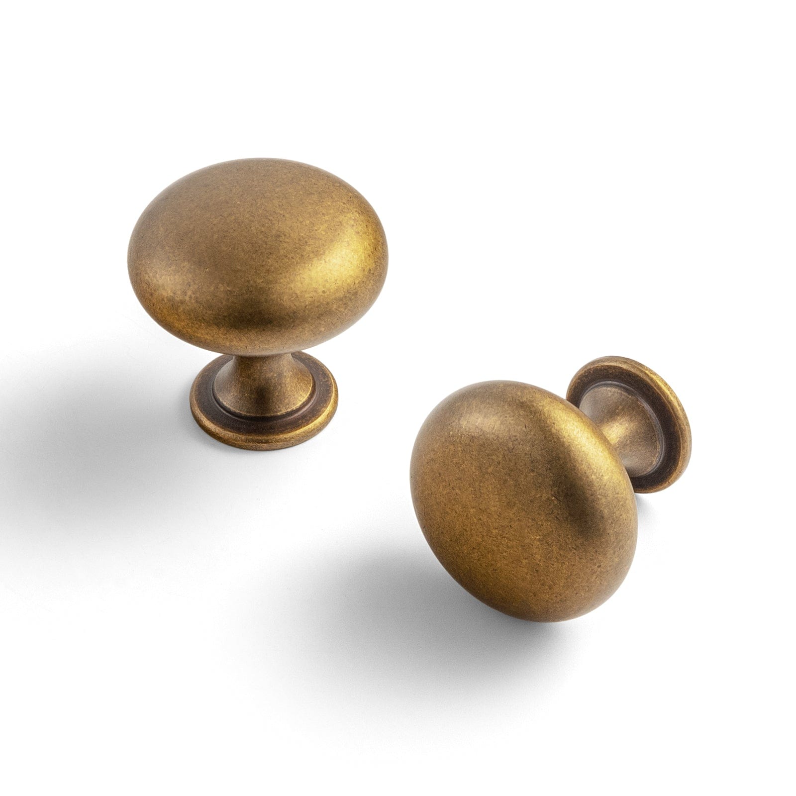 Goo-Ki Antique Brass / Mushroom Knob / 6 Pack Distressed Antique Brass Cabinet Pulls American Style Drawer Pulls Retro Furniture Knob