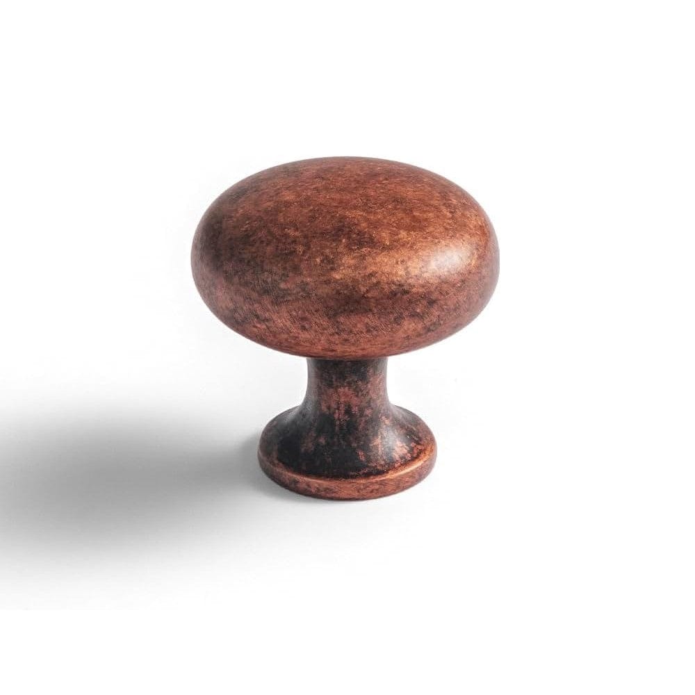 Goo-Ki Antique Copper / 1.2'' Knob / 6 Pack Multi-colored Classic Drawer Knob Mushroom Round Cabinet Knob