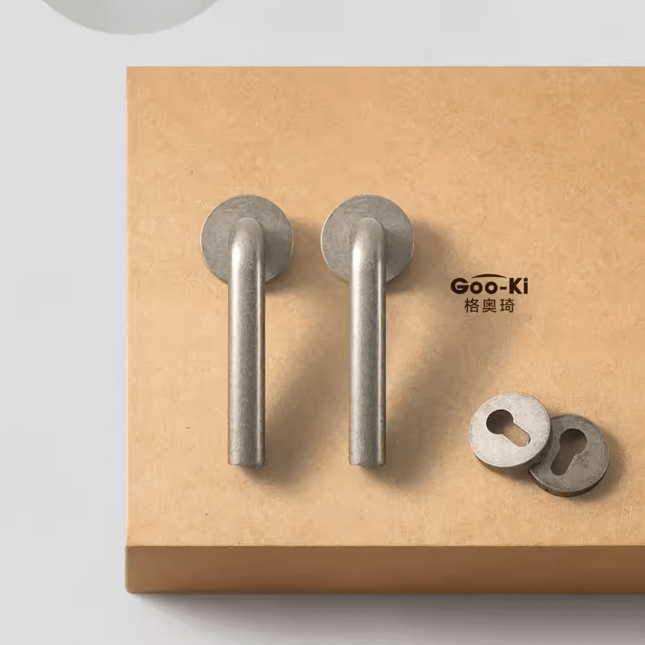 Goo-Ki Antique Silver / With Keys Mute Interrior Door Lock Simple Split Door Lock Anti-theft Indoor Door Lock