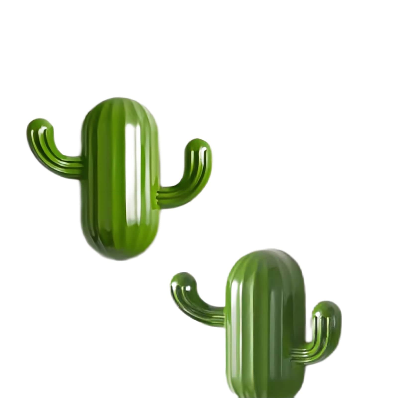 Goo-Ki Aqua Green / 6 Pack Funny Cute Clothes Hook Saguaro Shape Green Wall Hook for Children's Room