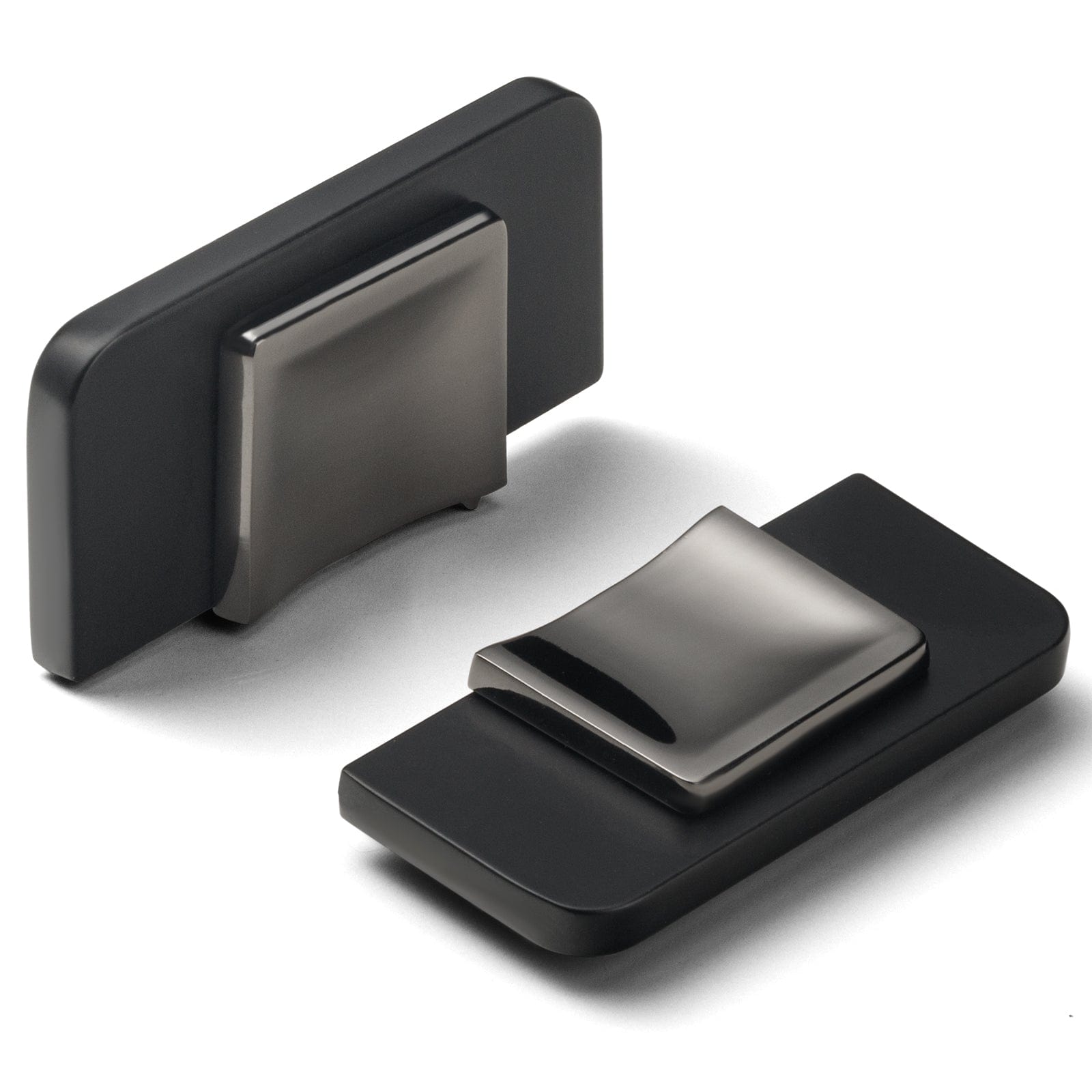 Goo-Ki Black and Gray / Knob / 6 Pack Modern Simple Cabinet Handle Black Splicing Handle Closet Handle