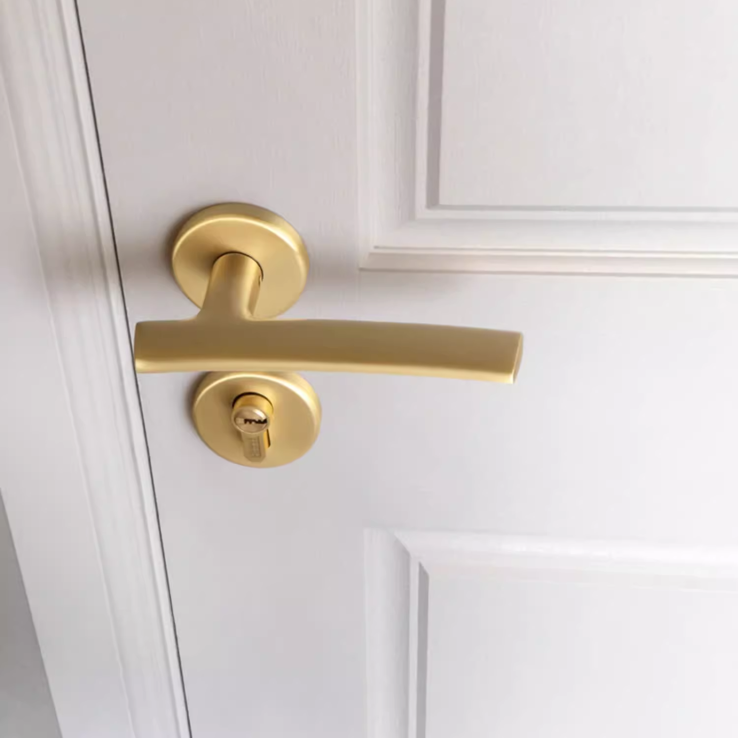 Goo-Ki Branches Pure Copper Interior Door Lock Bedroom Silent Lock for Home