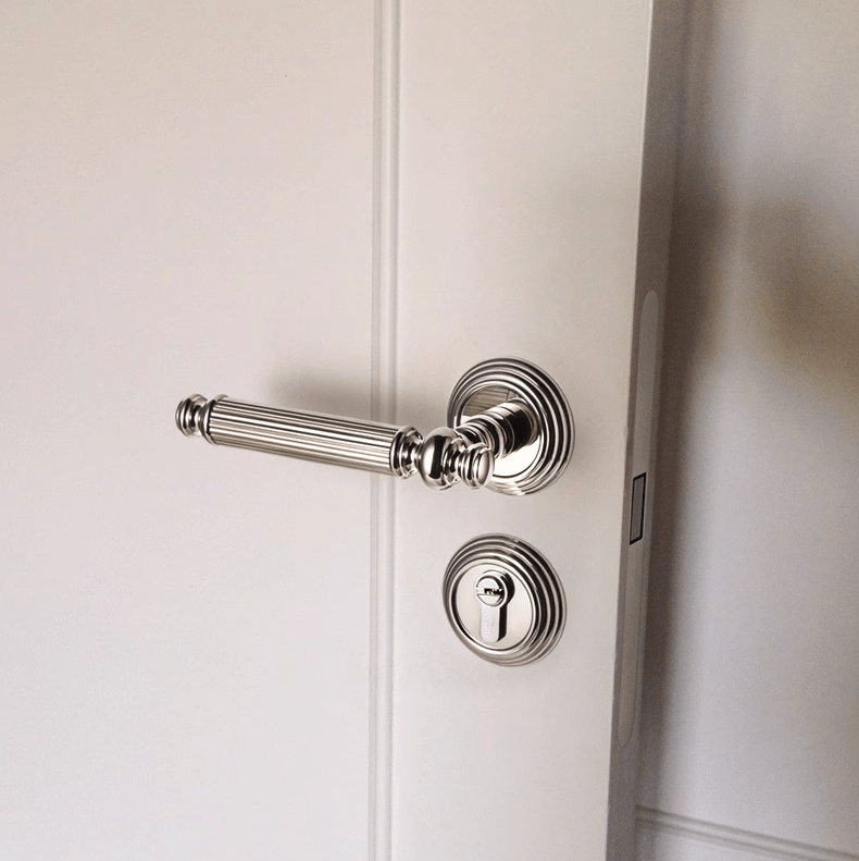 Goo-Ki Brass Door Lock Bedroom Door Silent French Style Door Handle