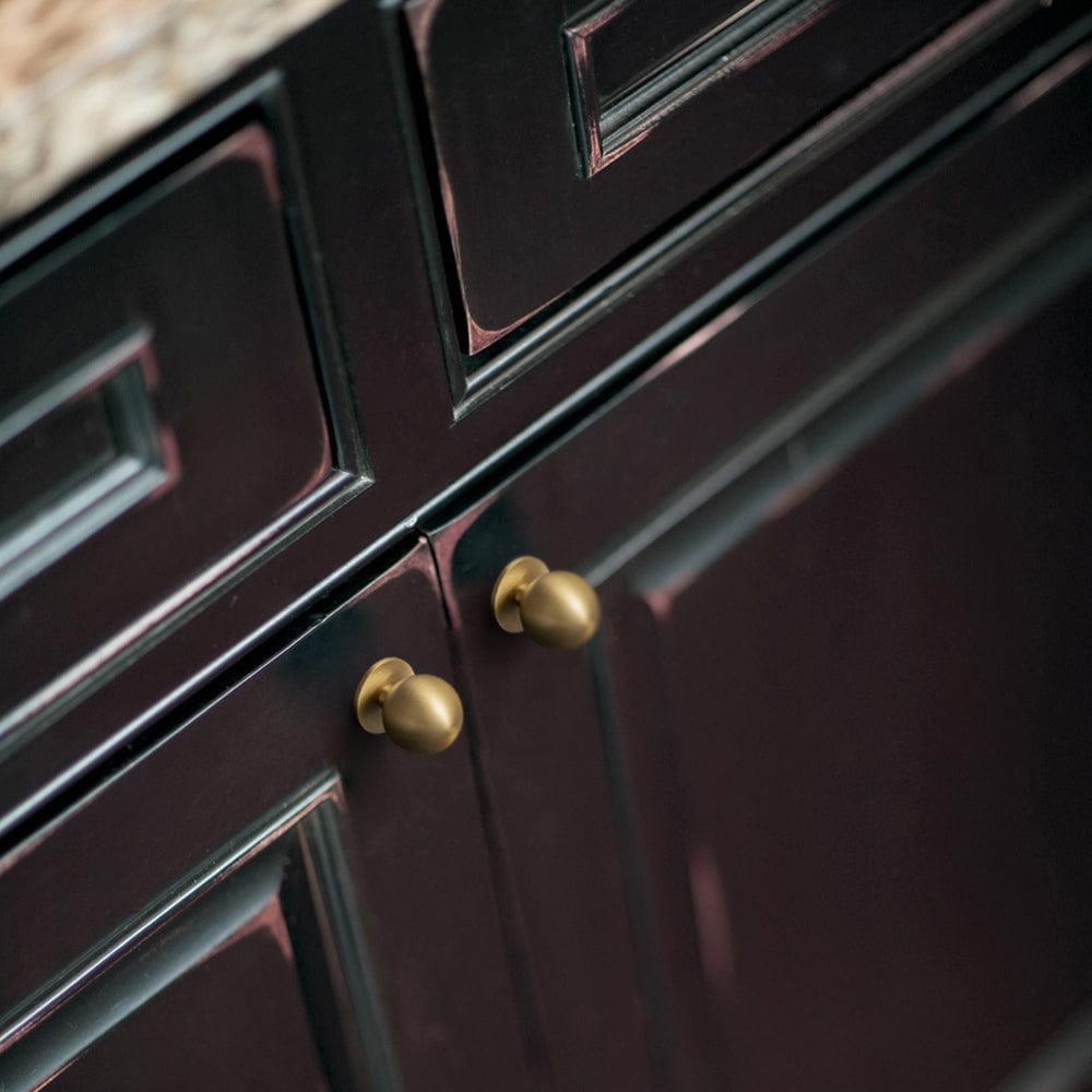 Goo-Ki Brushed Brass Cabinet Knobs Exquisite Hardware for Kitchen Distinctive Solid Brass Knobs