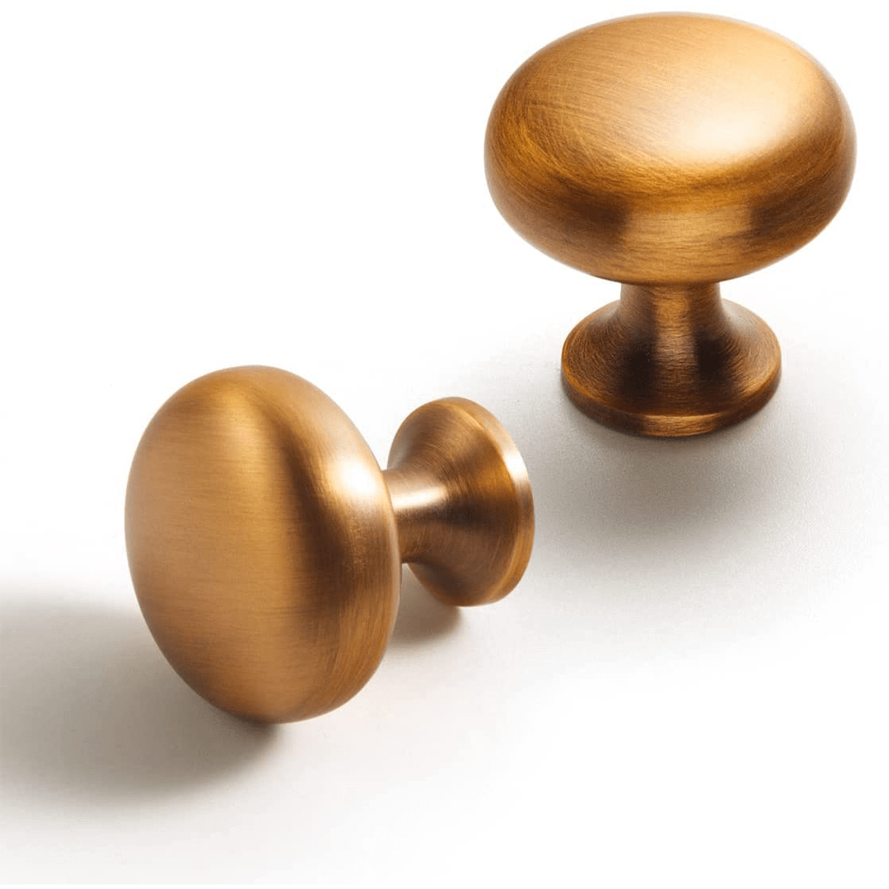 Goo-Ki Brushed Bronze / Knob / 6 Pack Modern Arch Pull Yellow Bronze Drawer Knobs Kitchen Cabinet Handles