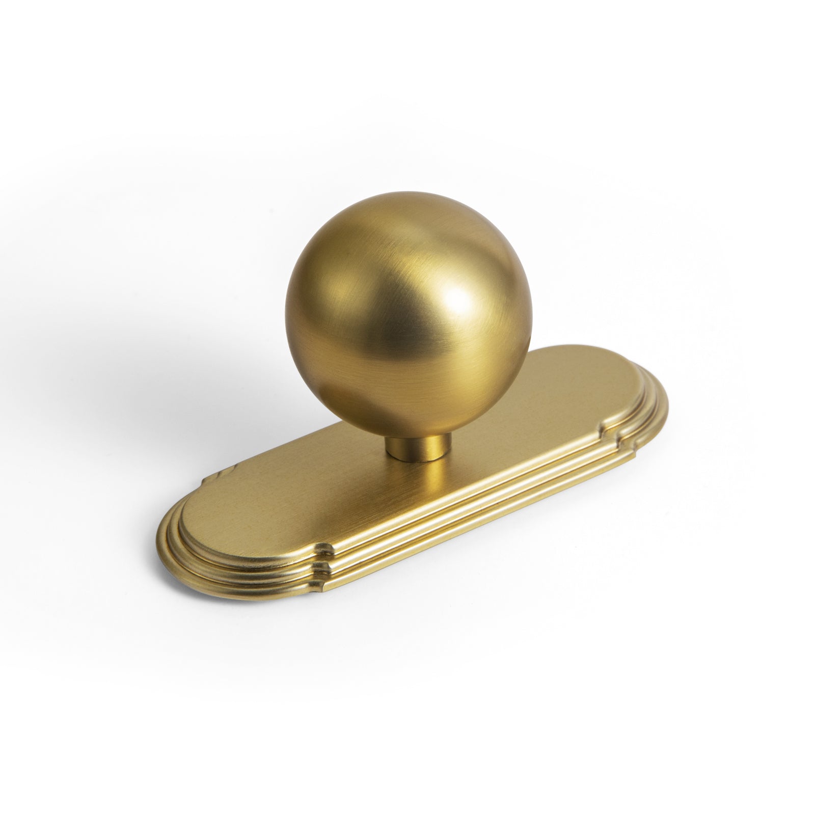 Goo-Ki Brushed Gold / 1.2'' Knob With Back Plate / 6 Pack Modern Cabinet Pull Luxurious Drawer Wardrobe Pulls Kitchen