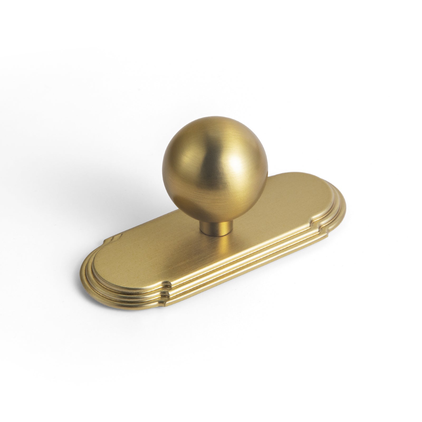 Goo-Ki Brushed Gold / 1'' Knob With Back Plate / 6 Pack Modern Cabinet Pull Luxurious Drawer Wardrobe Pulls Kitchen