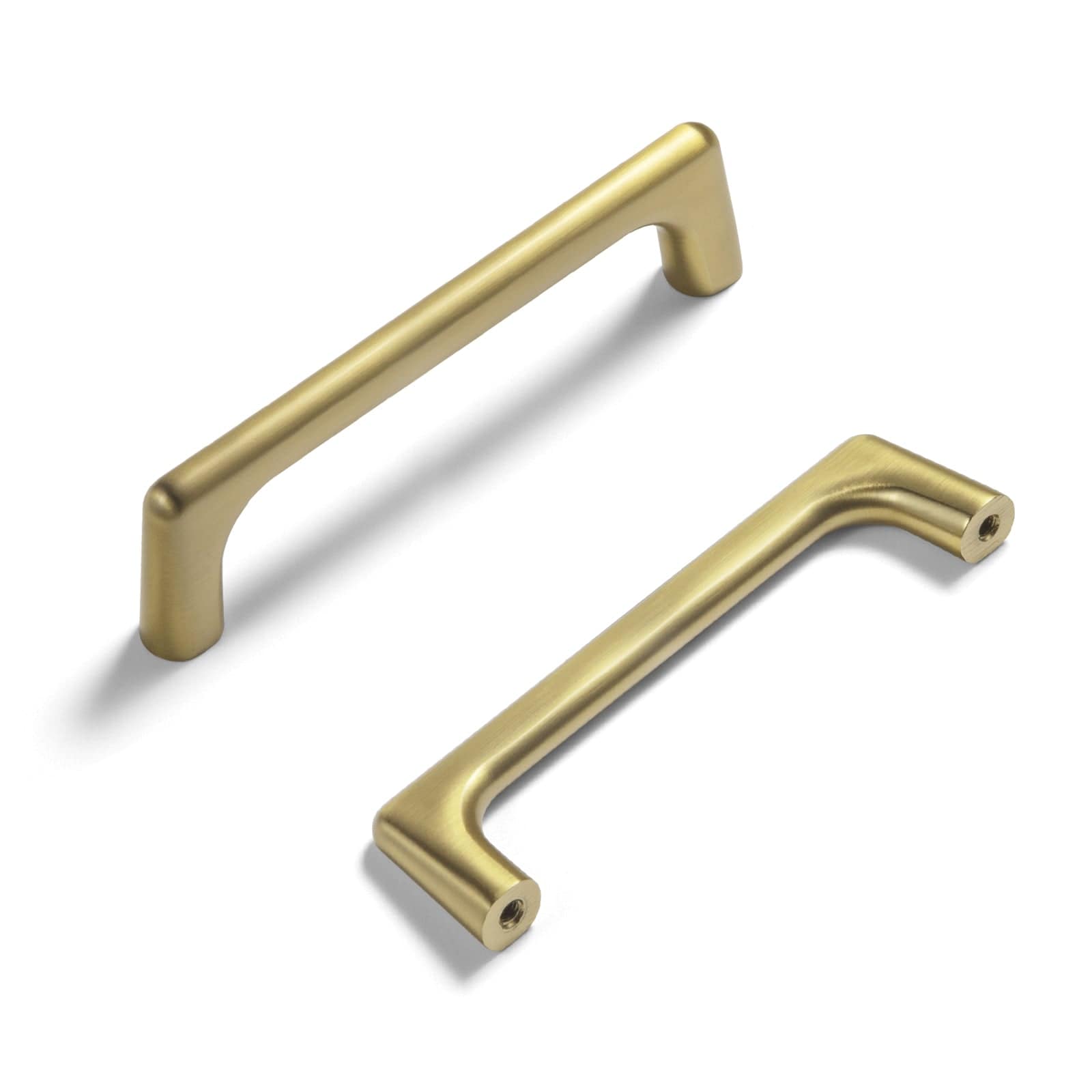 Goo-Ki Brushed Gold / 4'' Hole Center / 6 Pack Modern Cabinet Pull Luxurious Drawer Wardrobe Pulls Kitchen