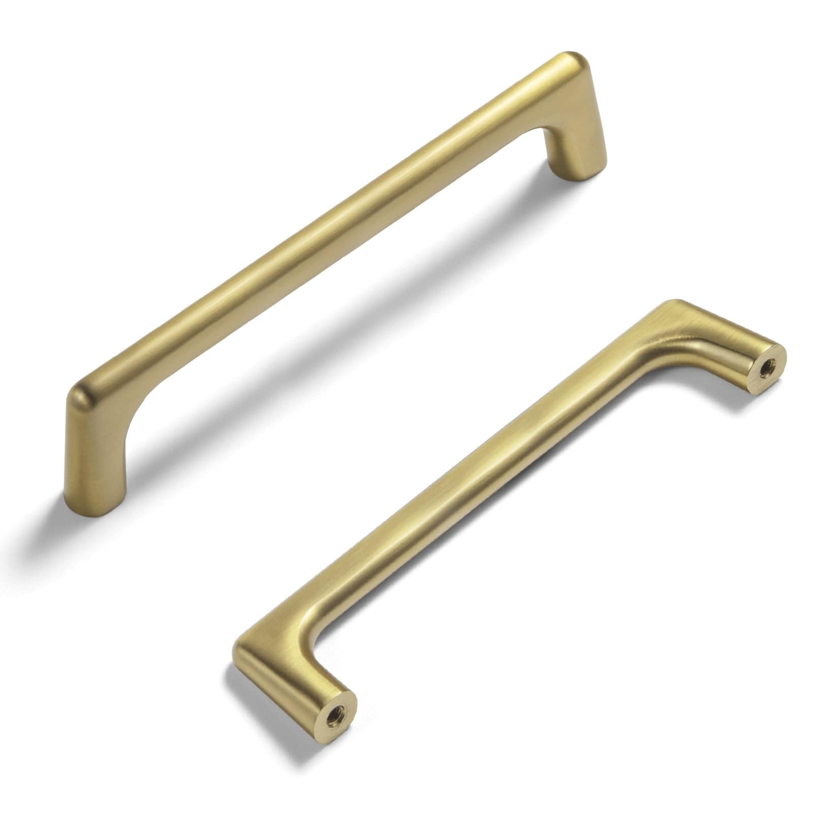 Goo-Ki Brushed Gold / 5'' Hole Center / 6 Pack Modern Cabinet Pull Luxurious Drawer Wardrobe Pulls Kitchen