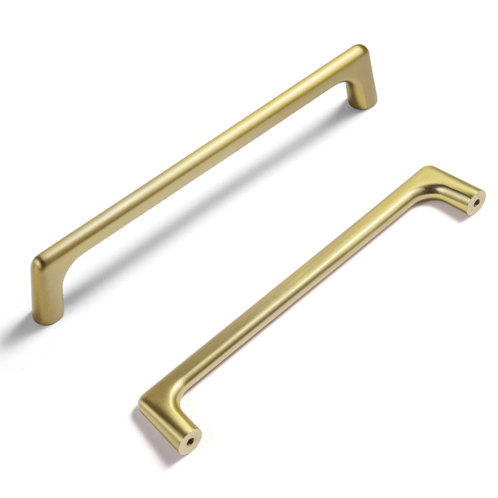 Goo-Ki Brushed Gold / 6.3'' Hole Center / 6 Pack Modern Cabinet Pull Luxurious Drawer Wardrobe Pulls Kitchen