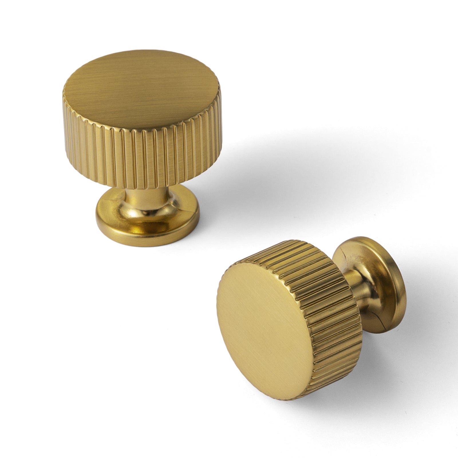 Goo-Ki Brushed Gold / Knob Plus / 6 Pack Striped Decorations Cabinet Pull Retro Brass Cabinet Handles