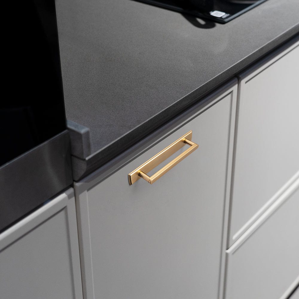 Goo-Ki Cabinet Handles with Back Plate Vintage Kitchen Drawer Pulls with Subtle Curves