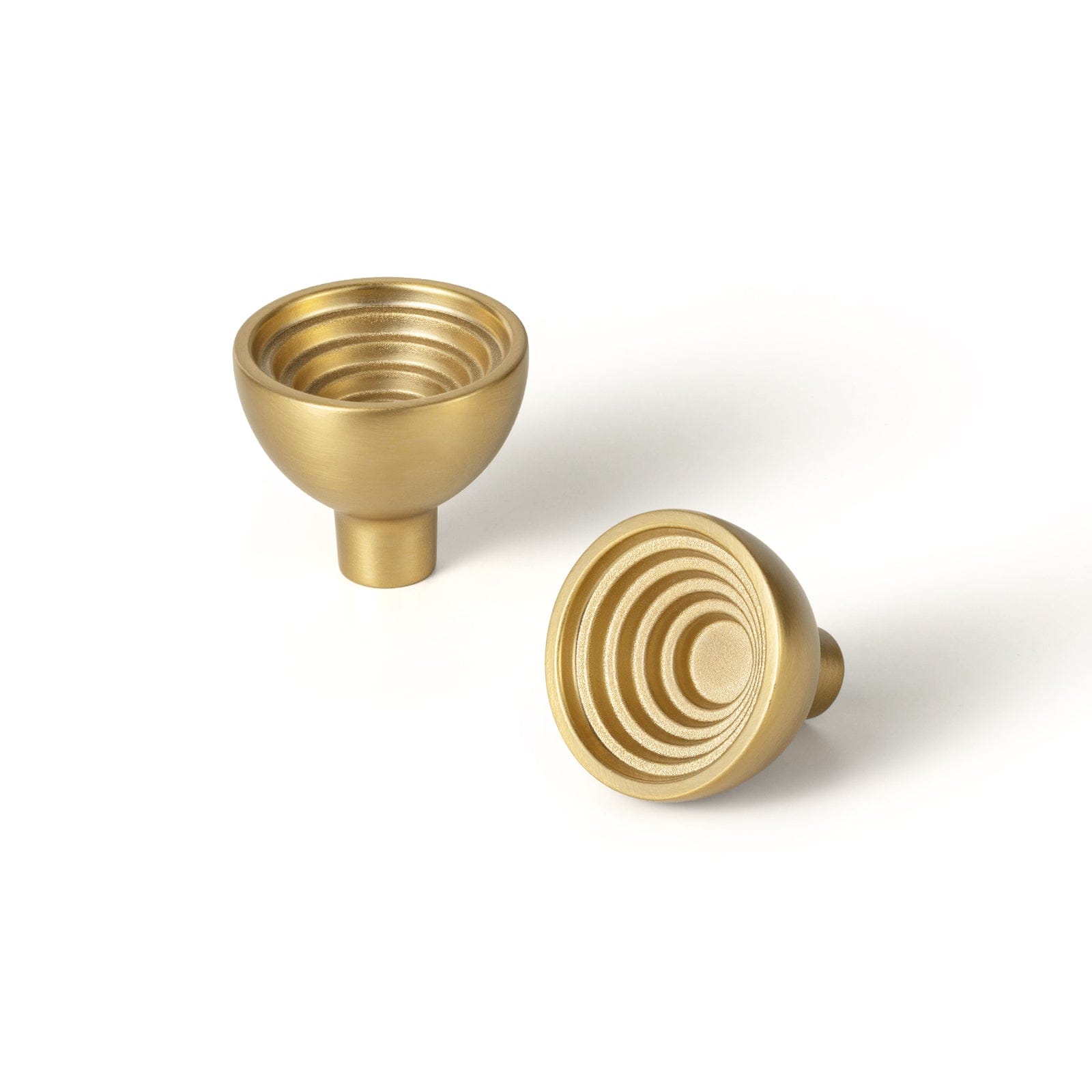 Goo-Ki Champagne Bronze / 1.2'' Knob / 6 Pack Stylish Retro Style Drawer Knobs with Unique Grooved Design Rustic Hardware Set