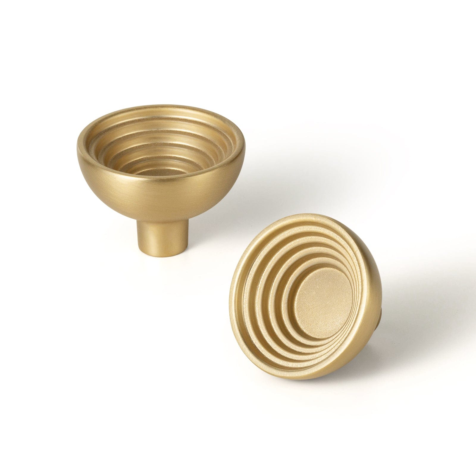 Goo-Ki Champagne Bronze / 1.5'' Knob / 6 Pack Stylish Retro Style Drawer Knobs with Unique Grooved Design Rustic Hardware Set