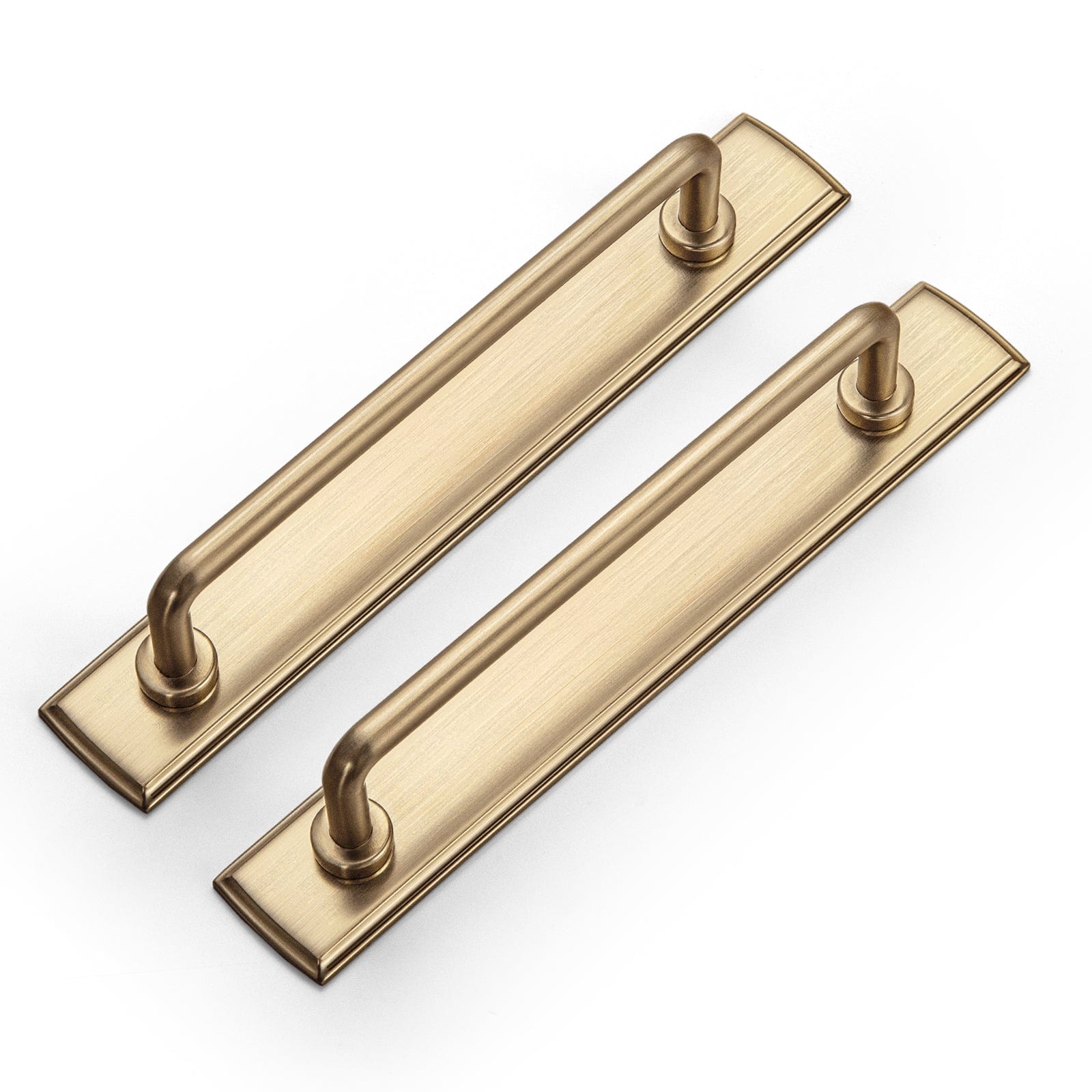 Goo-Ki Champagne Bronze / 5'' Hole Center / 2 Pack Cabinet Bar Pulls with Back Plate Vintage Drawer Handles Home Improvement Hardware