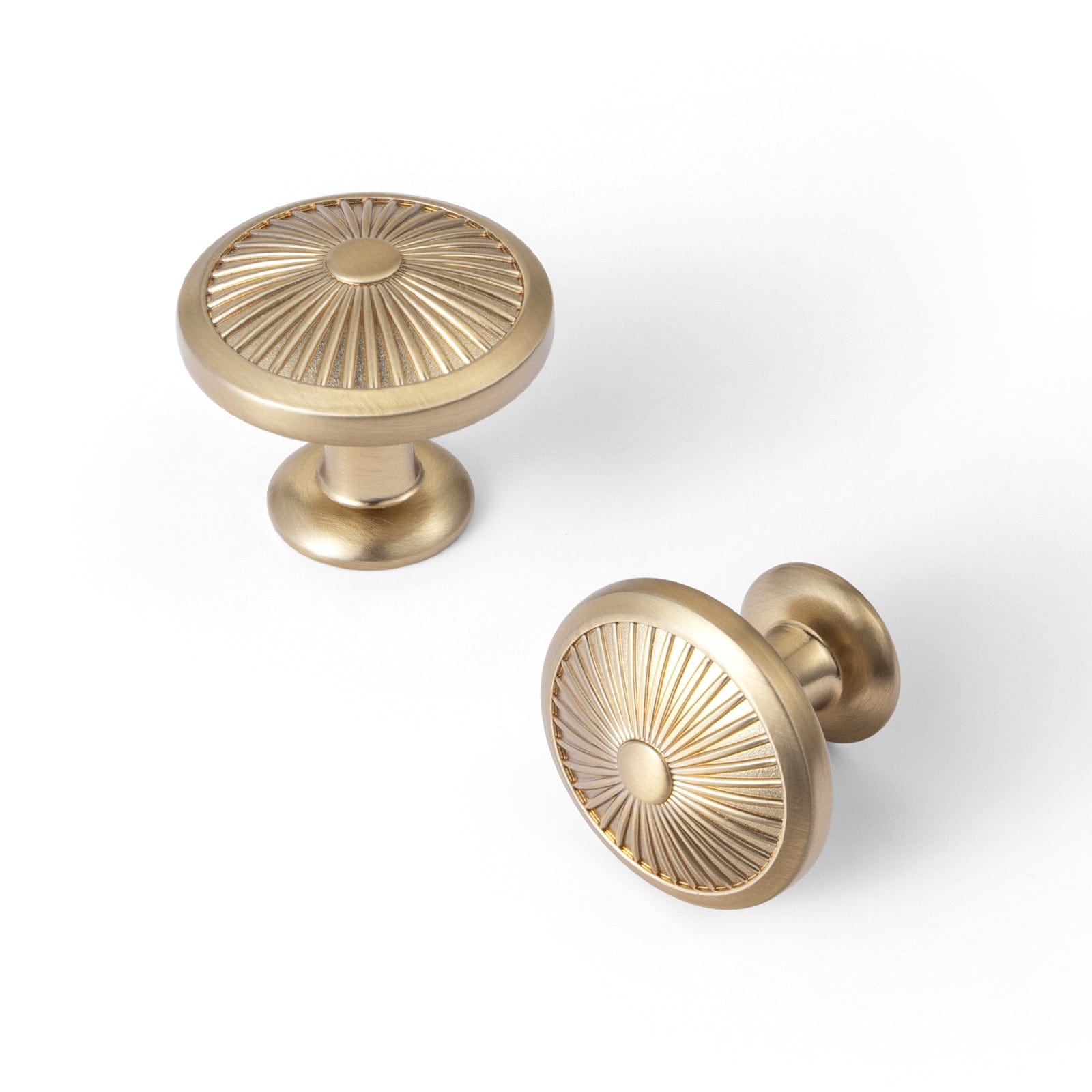 Goo-Ki Champagne Bronze / Knob / 6 Pack Antique Brass Cabinet Knobs Carved Round Drawer Knobs Retro Kitchen Hardware