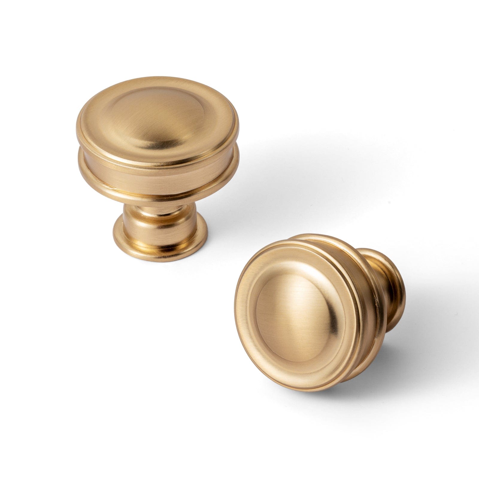 Goo-Ki Champagne Bronze / Knob / 6 Pack Round Cabinet Knobs Smooth Domed Top with Subtle Flared Base Knobs for Elegant Kitchen