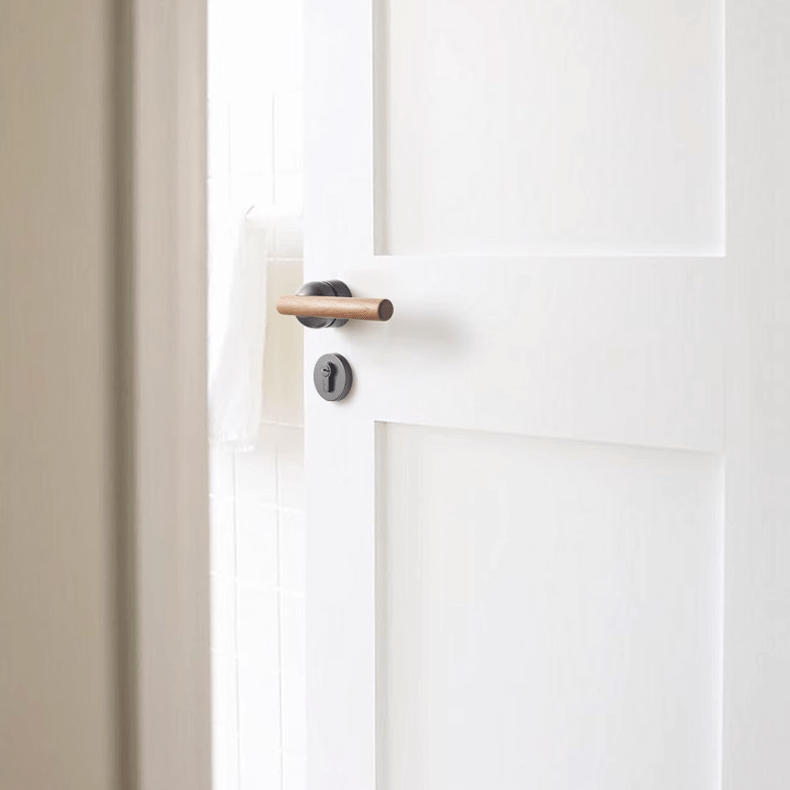 Goo-Ki Cherry Wood Door Lock Bedroom Interior Door Handle Anti-theft Home Security Door Lock