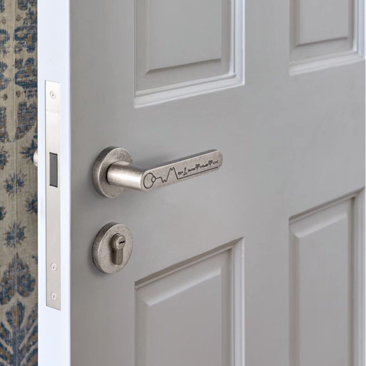 Goo-Ki Creative Design Security Door Lock Fourier Formula Silent Antique Door Lever for Children's Room