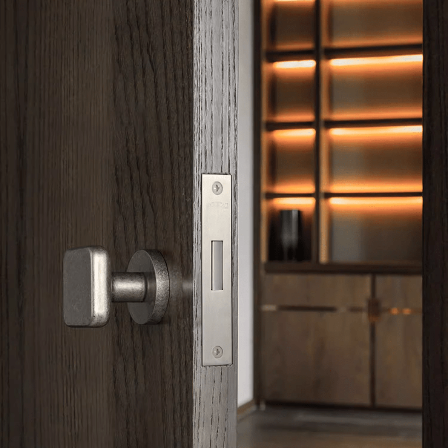 Goo-Ki Invisible Interior Door Lock Mid-century Door Handle Hidden Mute Door Lock