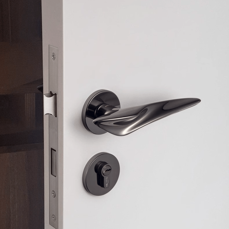 Goo-Ki Irregular Streamline Door Lock Handle Modern Polished Interior Lock Door Hardware