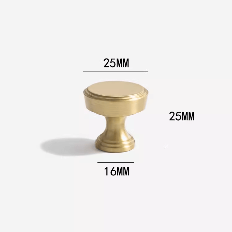 Goo-Ki Knob / 2 Pack Scandinavian Minimalist Cabinet Drawer Pull Light Luxury Gold Solid Brass Long Handle