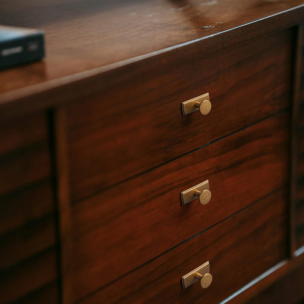 Goo-Ki Long Cabinet Bar Pulls Antique Vintage Brass Solid Drawer Handles