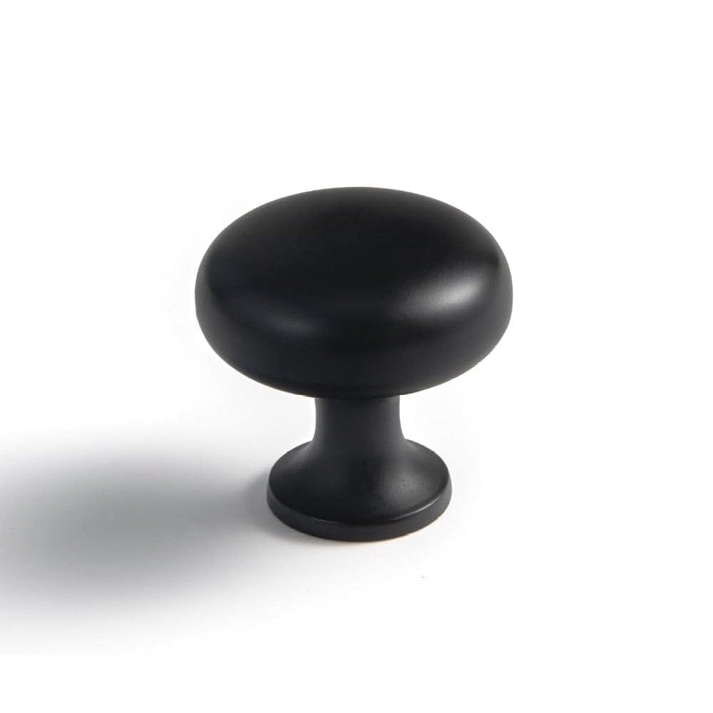 Goo-Ki Matte Black / 1.2'' Knob / 6 Pack Multi-colored Classic Drawer Knob Mushroom Round Cabinet Knob