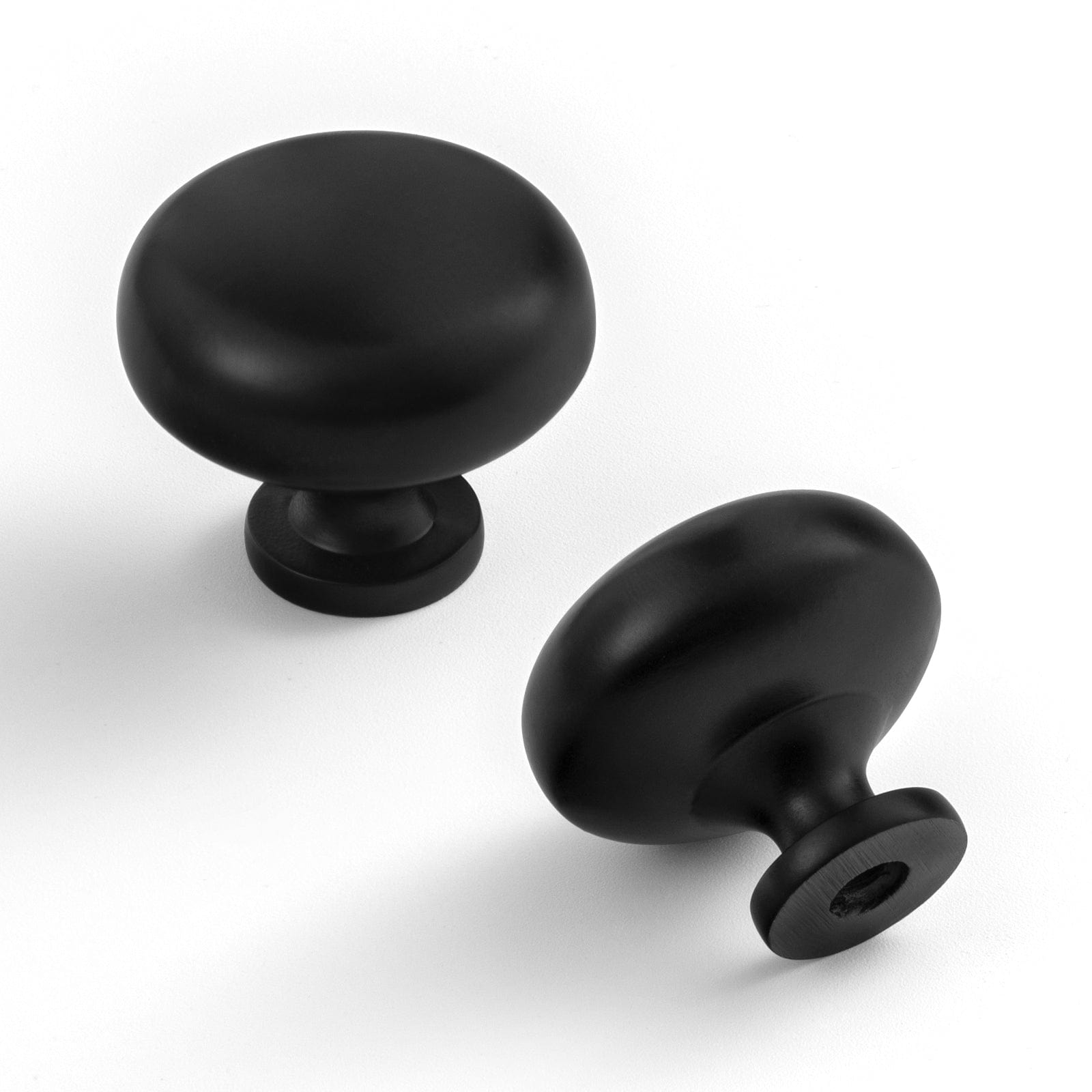 Goo-Ki Matte Black / Knob / 6 Pack 1.14" Diameter Mushroom Knob