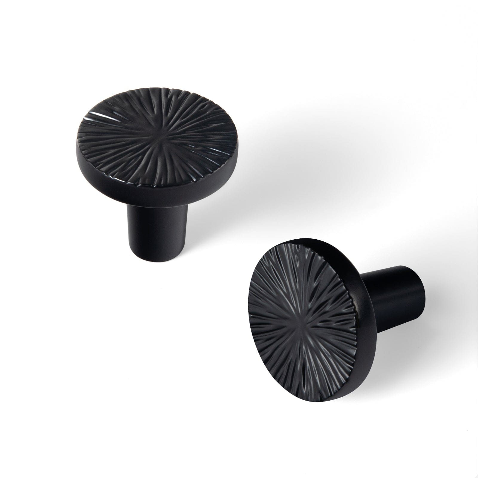 Goo-Ki Matte Black / Knob / 6 Pack Striped Hammerline Cabinet Pulls Light Luxury Elegant Kitchen Hardware