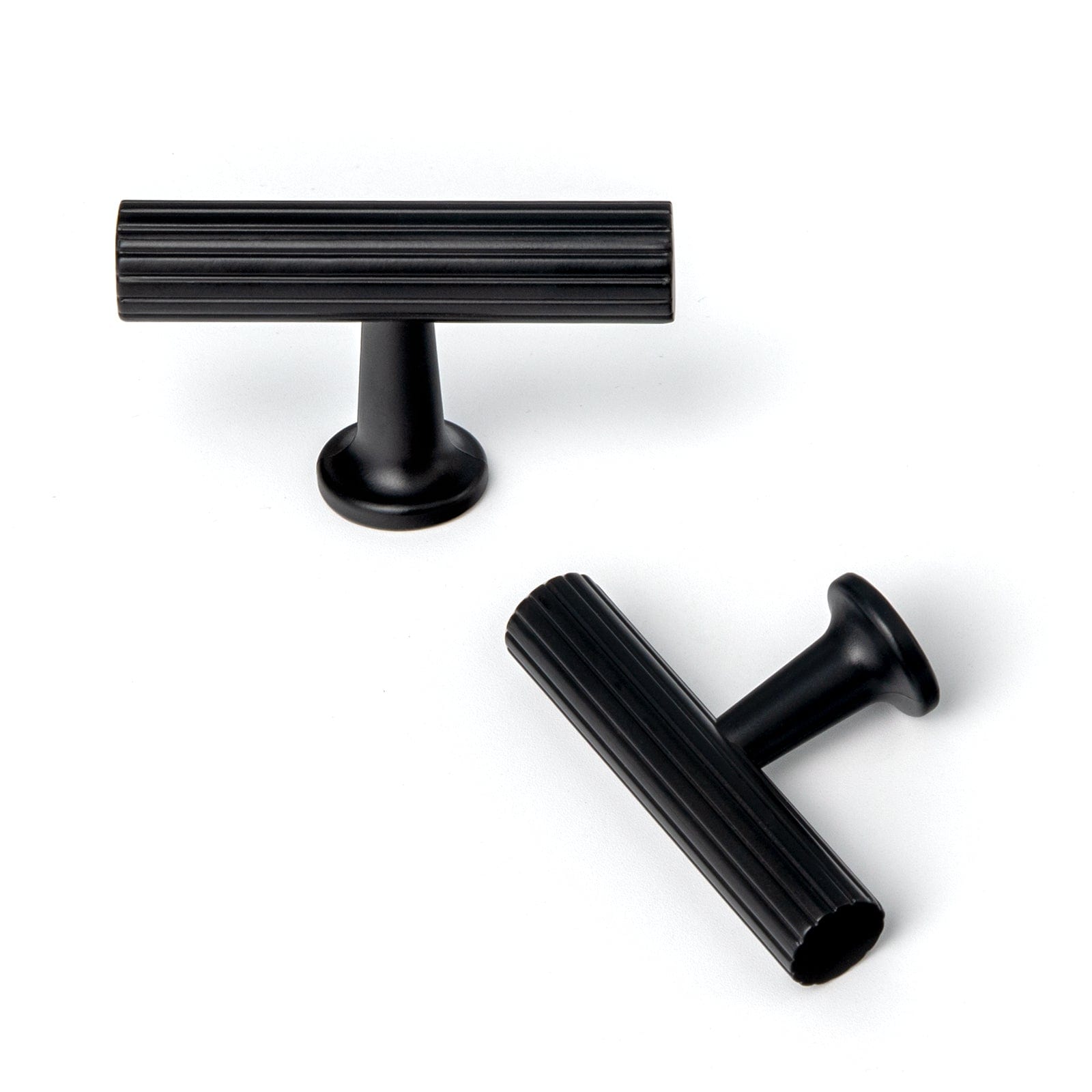 Goo-Ki Matte Black / T Knob / 6 Pack Striped Decorations Cabinet Pull Retro Brass Cabinet Handles