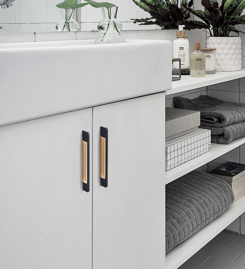 Goo-Ki Modern Simple Cabinet Handle Black Splicing Handle Closet Handle
