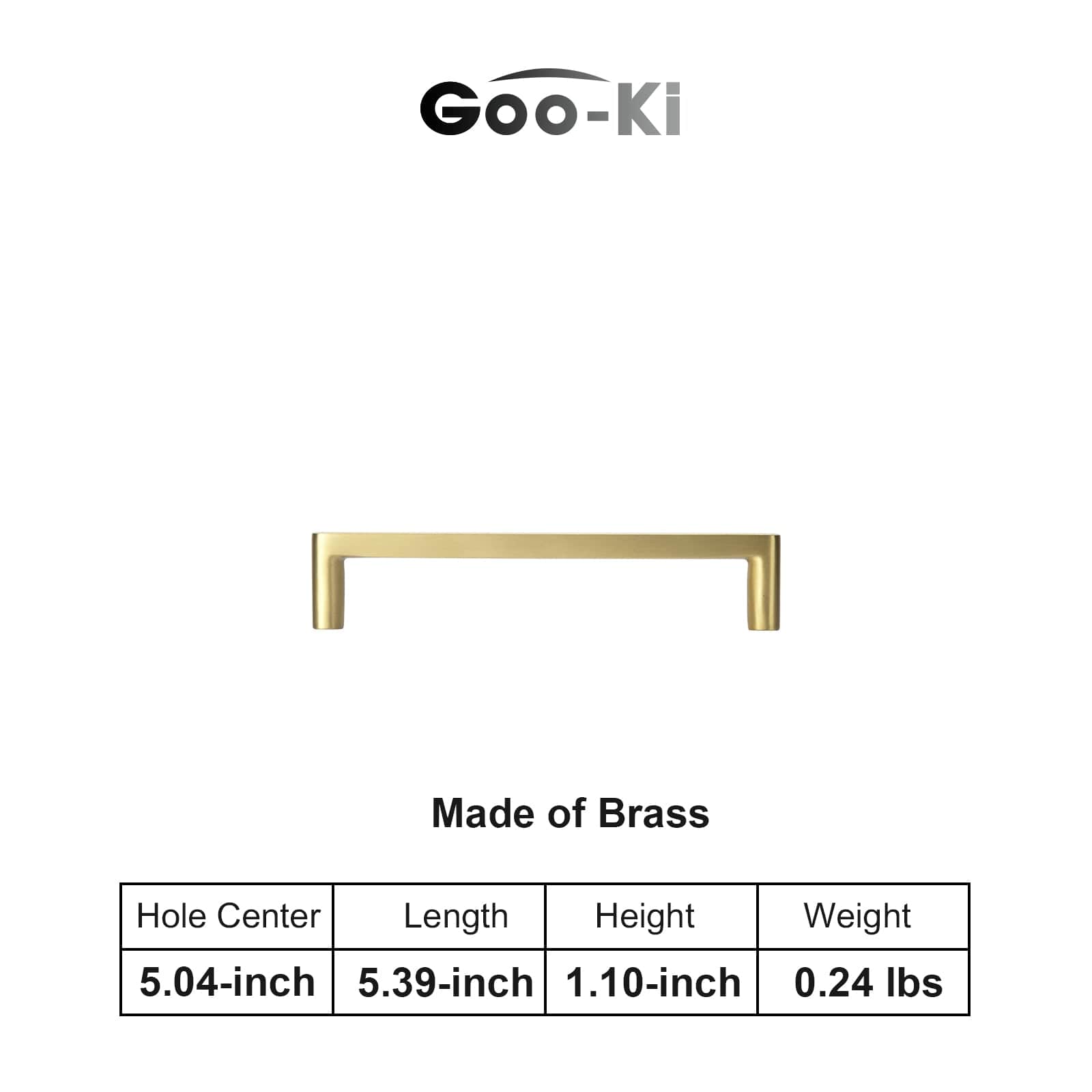 Goo-Ki Nordic Copper Cabinet Handles Brass Drawer Wardrobe Pulls