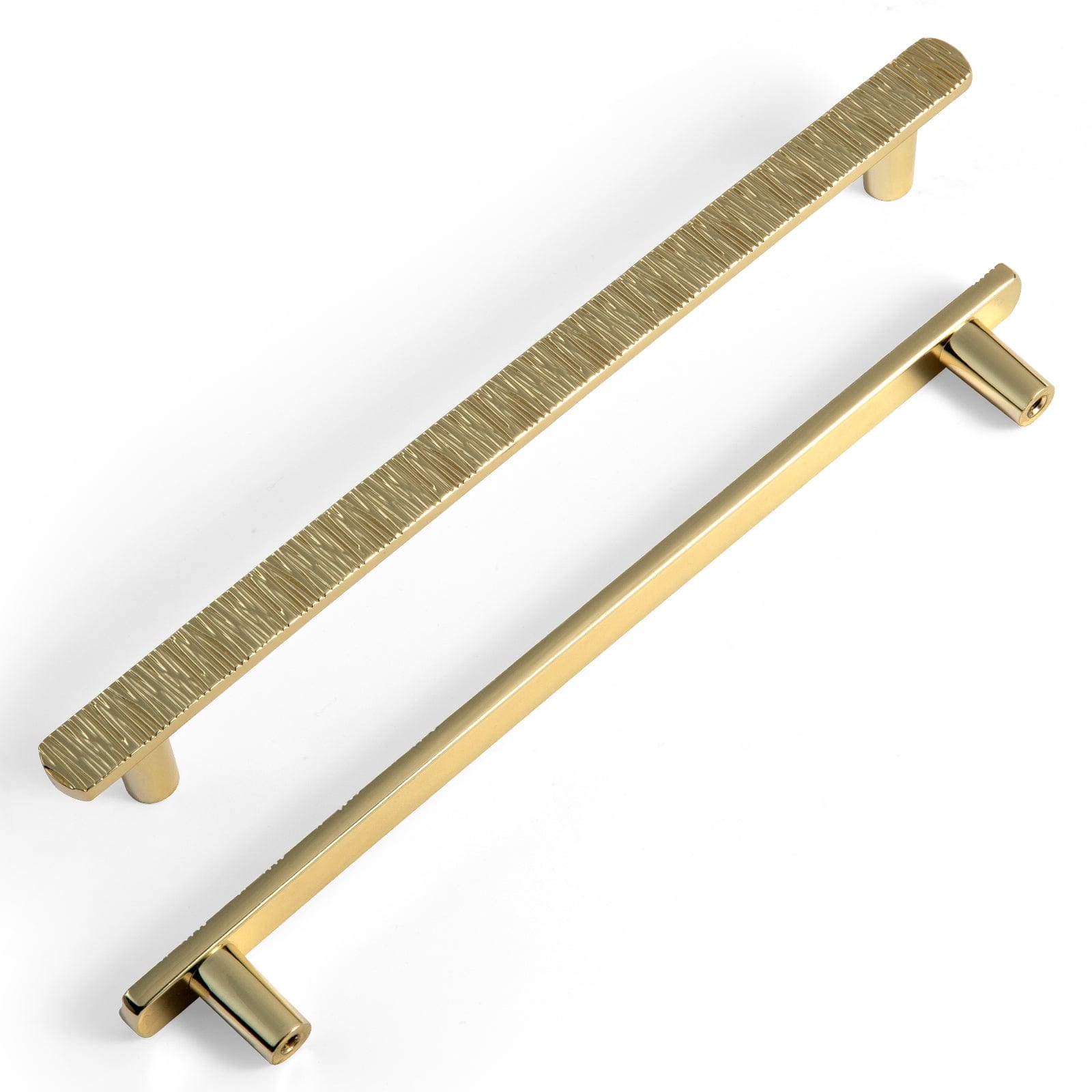 Goo-Ki Polished Gold / 7.6'' Hole Center / 6 Pack Striped Hammerline Cabinet Pulls Light Luxury Elegant Kitchen Hardware