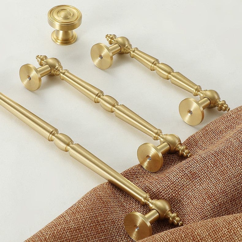 Goo-Ki Retro Pure Copper Wardrobe Handle Vintage Stain Brass Cabinet Pulls