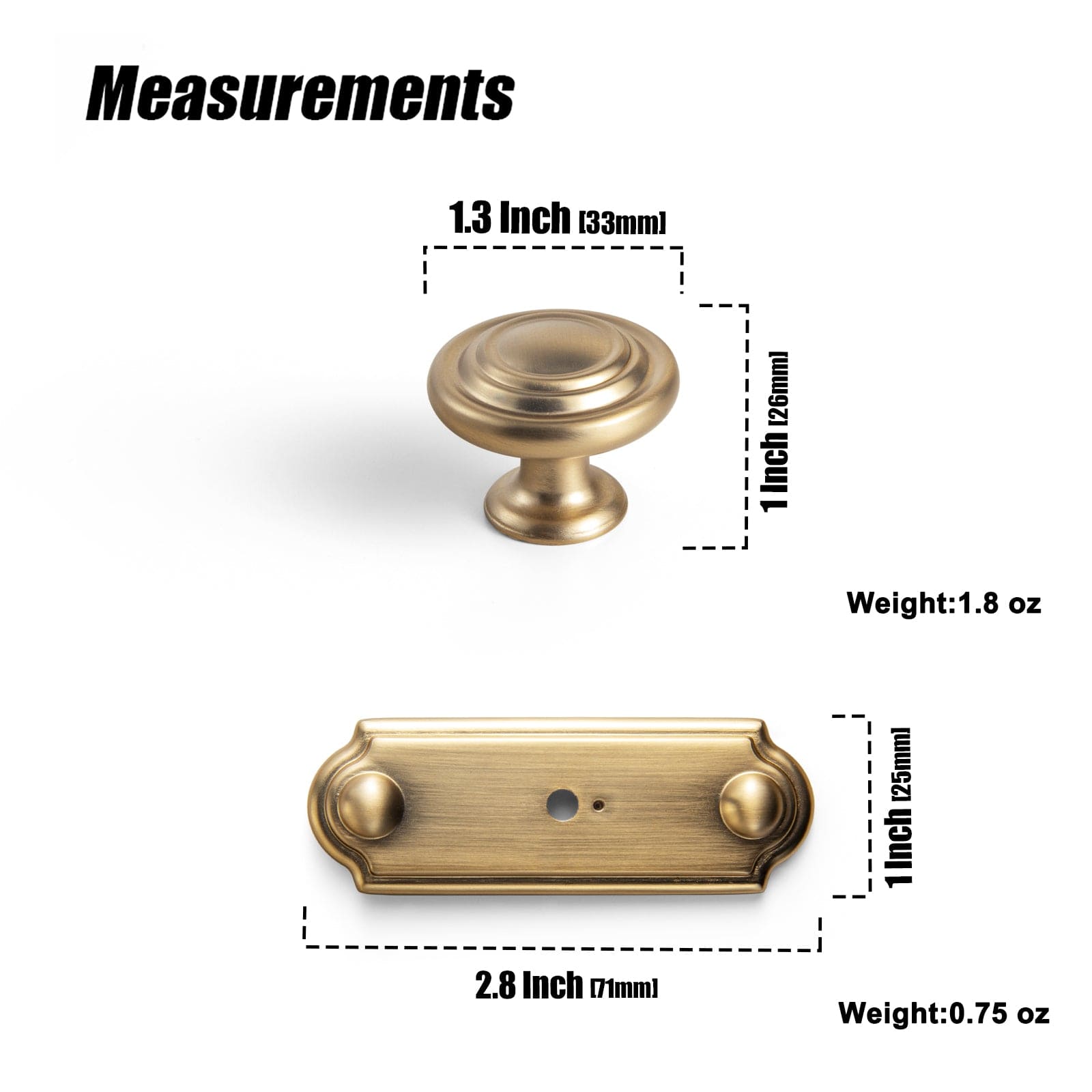 Goo-Ki Retro Zinc Alloy Cabinet Knobs with Spacer Single Hole Affordable Luxury Cabinet Hardware